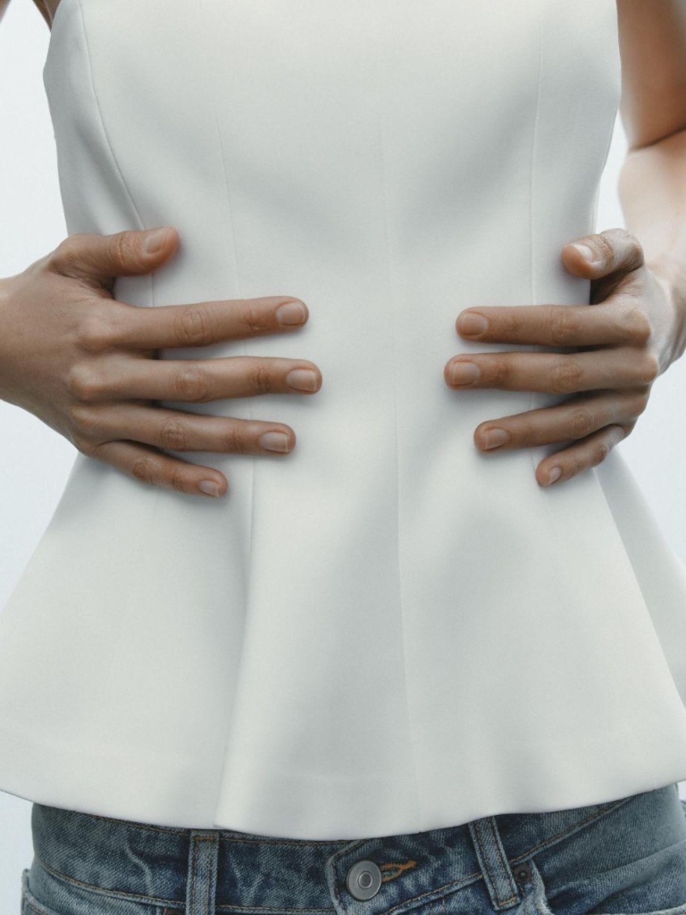 Zara white top